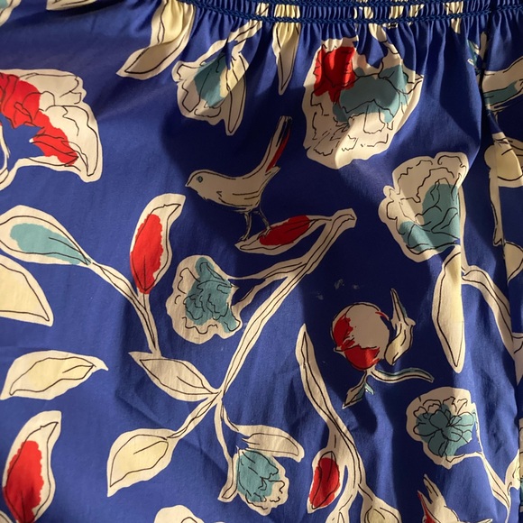 Tory Burch smocked midi dress in blue painted roses ASO Kate Middleton - Picture 6 of 7